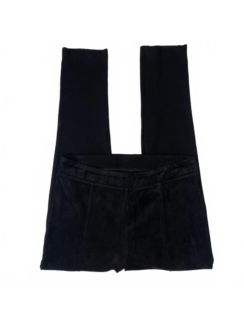 Calvin Klein Black Suede Feel Power Stretch Pants Women’s Medium Fall Minimalist